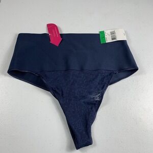 Maidenform Women's Lace Thong Large Blue Tummy‎ Control Shapewear Underwear NWT